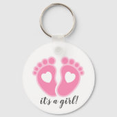 Het is een meisje! Nieuwe vader Sleutelhanger (Voorkant)