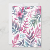 Het is een meisje oerwoud safari dieren baby showe kaart (Achterkant)