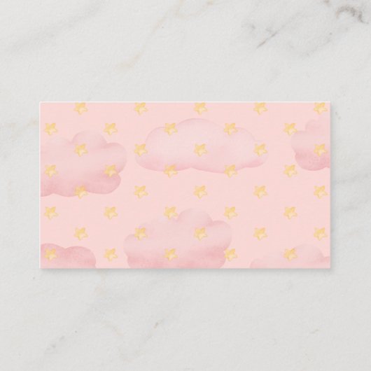 Het is een meisje olifant roze luier Raffle Ticket Informatiekaartje (Achterkant)