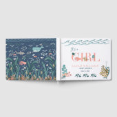 Het is een meisje onder het Zee Coral Baby shower Gastenboek (Volledig)