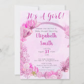 Het is een meisje onder het Zee Schattige roze Bab Kaart (Voorkant)