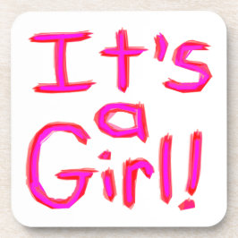 Het is een meisje! onderzetter