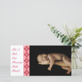 Het is een meisje... Onze edele kleine pareltje Aankondiging (Staand voorkant)