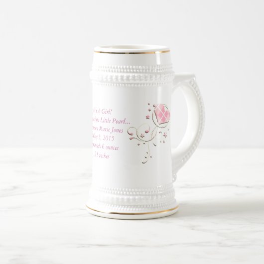 Het is een meisje, onze kostbare pareltje Mok (Voorkant rechts)