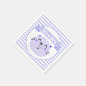 Het is een meisje | Paarse Cat Cute | BABY SHOWER Servetten (Hoek)