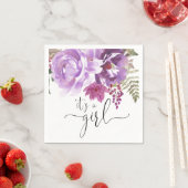 Het is een meisje Paarse lavendel voorjaar bloemen Servet (Insitu)