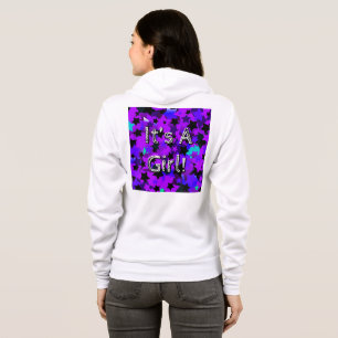 Het is een meisje. Paarse sterren Hoodie