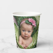 Het is een meisje papieren bekers (Achterkant)