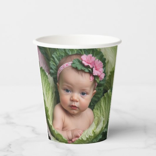 Het is een meisje papieren bekers (Voorkant)