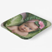 Het is een meisje papieren bordje (Gebogen)