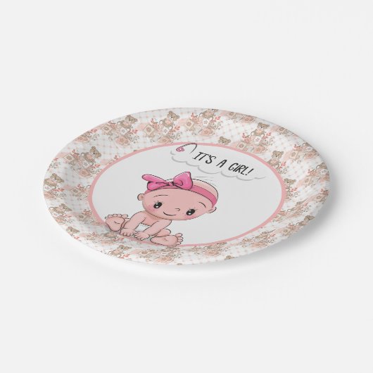 Het is een meisje papieren bordje (Gekanteld)