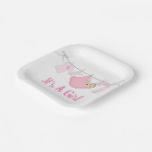 Het is een meisje papieren bordje (Gebogen)