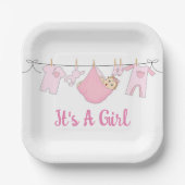 Het is een meisje papieren bordje (Voorkant)