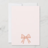 Het is een Meisje Pink Bow and Flowers voor een Ba Kaart (Achterkant)