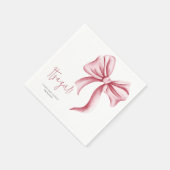 Het is een meisje Pink Bow Baby shower Party Servet (Hoek)