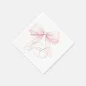 Het is een meisje Pink Bow Baby shower Servet (Hoek)