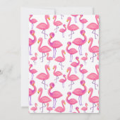 Het is een meisje | Pink Flamingo | Baby Shower Kaart (Achterkant)