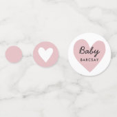Het is een meisje Pink Modern Heart Baby shower Confetti (Achterkanten)