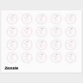 Het is een Meisje Pink Polka-Dot Ronde Sticker (Vel)