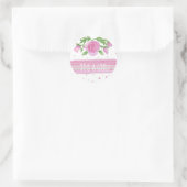 Het is een meisje Pink Roses Floral Ronde Sticker (Tas)