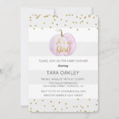 Het is een meisje pompoen glitter Baby shower uitn Kaart (Voorkant)