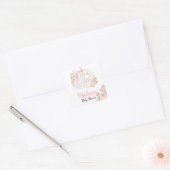 Het is een meisje pompoen roos baby shower sticker (Envelop)