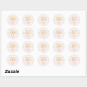 Het is een Meisje- Prinses Baby shower Ronde Sticker (Vel)