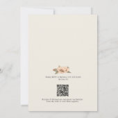 Het is een meisje QR Code Pink Roses Baby shower Kaart (Achterkant)