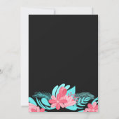 Het is een meisje Quote Roze Blauwgroen Bloemen Ba Kaart (Achterkant)