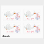 Het is een meisje rechthoekige sticker (Vel)