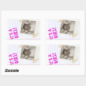 Het is een meisje. rechthoekige sticker (Vel)