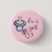 Het is een meisje! ronde button 3,2 cm (Voorkant)