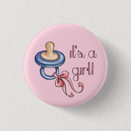 Het is een meisje! ronde button 3,2 cm (Voorkant)