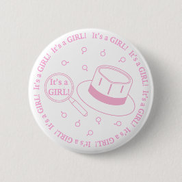 Het is een meisje! ronde button 5,7 cm
