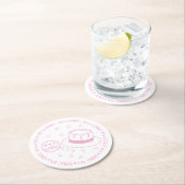 Het is een meisje! ronde kartonnen onderzetter (Insitu)