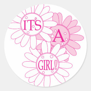 Het is een meisje ronde sticker