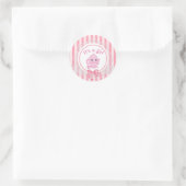 Het is een meisje ronde sticker (Tas)