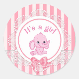 Het Is Een Meisje Ronde Sticker