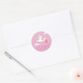 Het is een meisje! ronde sticker (Envelop)