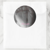 Het is een meisje ronde sticker (Tas)