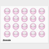 Het is een meisje ronde sticker (Vel)