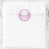Het is een meisje ronde sticker (Tas)