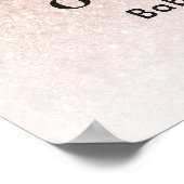 Het is een meisje, Roos Gold Glitter Baby shower W Poster (Hoek)