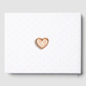 Het is een meisje Roos gouden script ballon letter Gastenboek (Achterkant)