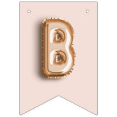 Het is een meisje! Roos/roze goudbundel Vlaggetjes (Derde vlag)