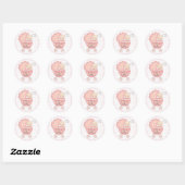 Het is een meisje! Roze Baby Buggy kondiging Ronde Sticker (Vel)