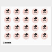 Het is een meisje! Roze Baby Buggy Sticker (Vel)