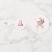 Het is een meisje! Roze Baby Meisje Douche Confetti (Voorkanten)