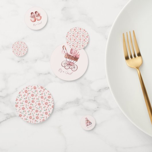 Het is een meisje! Roze Baby Meisje Douche Confetti (Groep)