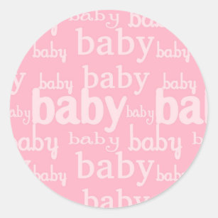 Het is een meisje roze Baby shower feest Ronde Sticker